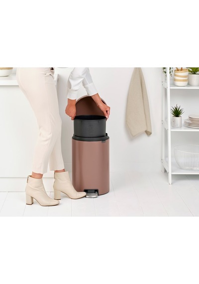 Brabantia Newıcon Satın Taupe Pedallı Çöp Kutusu 20lt Kahverengi