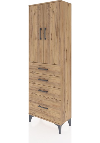 Arges Dolap 2 Raflı 4 Çekmeceli 2 Kapaklı 60x30x182 Çam-çam Çam Arges Dolap 2 Raflı 4 Çekmeceli 2 Kapaklı 60x30x182 Çam-çam Çam