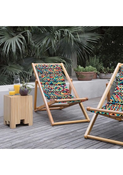 Bluehomeconcept Adawall Etnik Desen Katlanabilir Şezlong