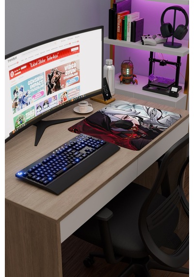 Arlecchino Genshin Impact Anime Gacha V1 - 48x40 Xl Gaming Mouse Pad Fare Altlığı