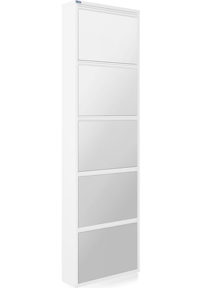Ceha 5'li Metal Ayakkabılık Kar Beyaz/Aynalı K.AYK-5/A/P9003