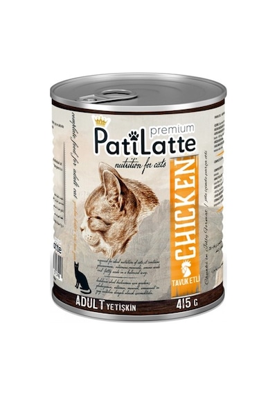 Pati Latte Tavuk Etli Konserve Yetişkin Kedi Maması 24 x 415 G