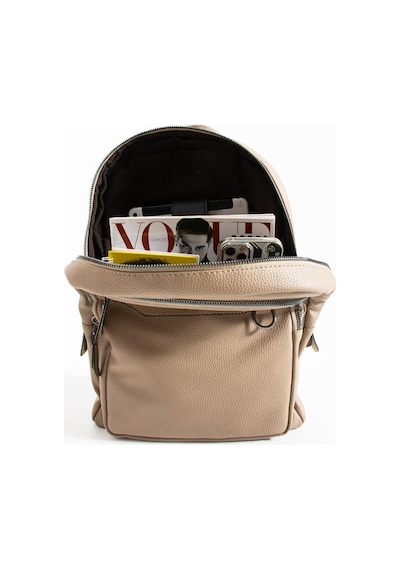 Unisex Sırt Çantası 38 24 Cm Suni Deri Laptop Bölmeli Business Evrak Çantası Mega Bag Vizon