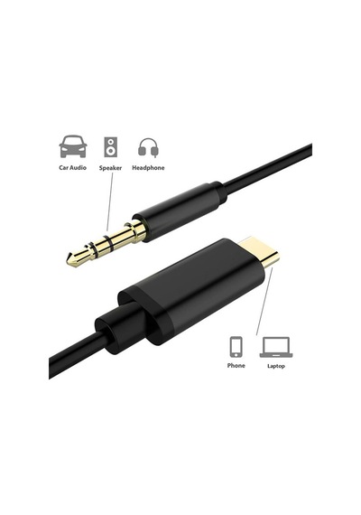 Type-c To 3.5mm Aux Ses Kablosu Telefon Ve Laptop Uyumlu