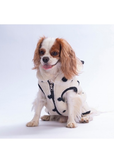 Beyaz Tahoe Plush Yelek Peluş Kulaklı Kedi Köpek Yeleği Kedi Köpek Elbisesi Kedi Köpek Kıyafeti