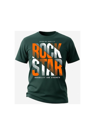 Urbantrendstore Unisex Siyah Rock Oversize Fit Rahat Geniş Salaş T-shirt Günlük Tişört Yeşil