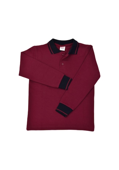 Kolej Polo Yaka Bordo Sweatshirt Ytg Ogrtl1453 001 Bordo