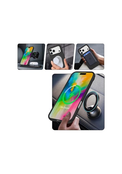 Apple İphone 17 Pro Max Regal Magsafe Standlı Kapak - Açık Pembe
