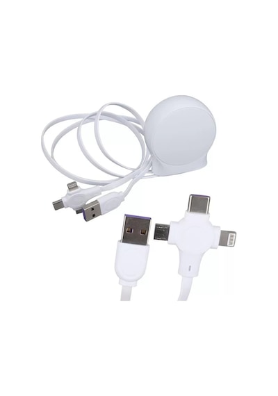 Pm-27143 1 Metre Makaralı 3ın1 Şarj Kablosu Lightning - Type-c - Micro Usb