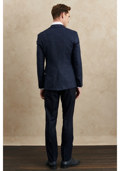AC&Co / Altınyıldız Classics Erkek Lacivert Slim Fit Dar Kesim Mono Yaka Desenli Yelekli Takım Elbise 4A3123100002LAC546N Lacivert AC&Co / Altınyıldız Classics Erkek Lacivert Slim Fit Dar Kesim Mono Yaka Desenli Yelekli Takım Elbise 4A3123100002LAC546N Lacivert