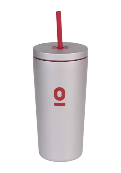 Gri Metal Paslanmaz Çelik Pipetli Termos 520 ML Kapaklı No:94
