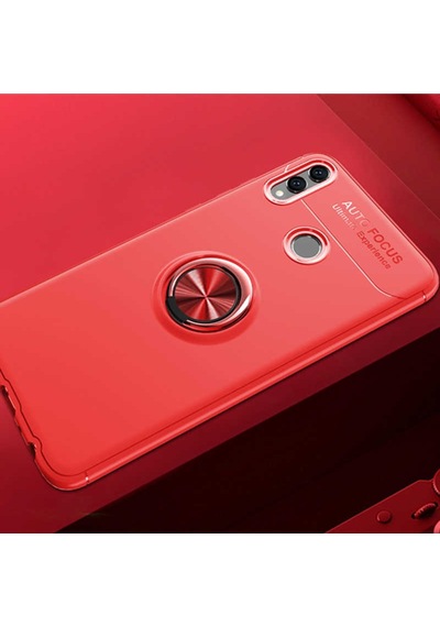 Huawei Honor 8C Kilif Yüzüklü Tam Korumali Silikon Kapak 418888098