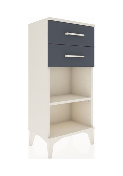 Arges Komodin Tek Raflı 2 Çekmeceli 44x30x96 Aytaşı-antrasit Aytaşı
