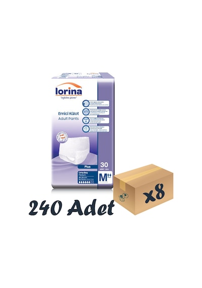 Lorina 6 Damla Yetişkin Emici Külot M 8 x 30'Lu