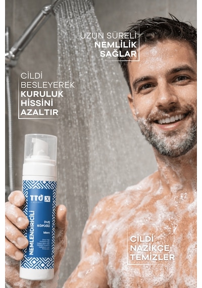 Tto-x Nemlendiricili Duş Köpüğü Men 200ml Kokusuz