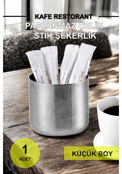 Kafe Restorantlar Için Stik Stick Şekerlik Çubuk Şekerlik Küçük Krom