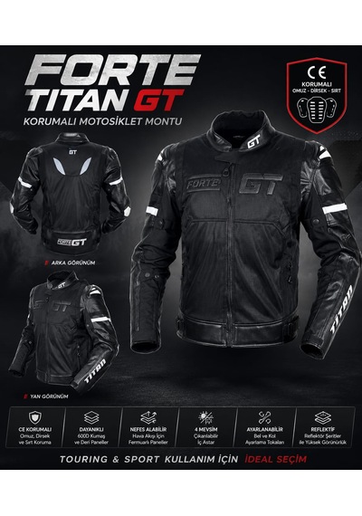Forte Titan Gt Korumalı Motosiklet Montu