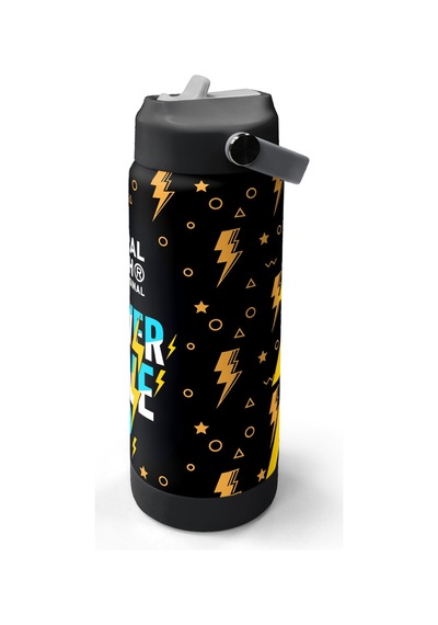 Coral High Siyah Never Give Up Desenli Katlanır Ağızlıklı Çelik Termos 650 Ml 38320 Siyah