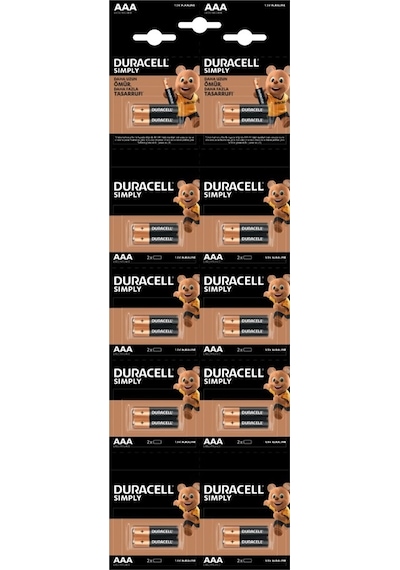 DURACELL PİL 20 Lİ AAA KALEM KARTELA (2x10)
