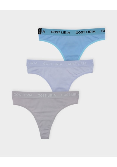 Gost Liria Mono Soft Kadın String Külot 3 Lü Paket - Çok Renkli Çok Renkli