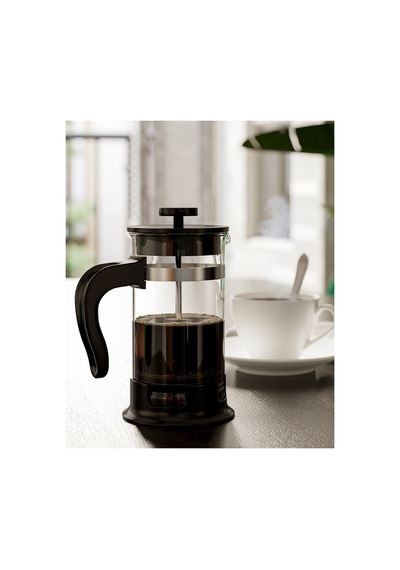 Kaliteli Cam French Press Hacim 400 Ml İkea Bitki Çayı Kahve Demliği Şeffaf Yükseklik 17 Cm - 714597911 Diğer