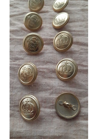 Gold Metal Düğme 20 Mm 8 Adet