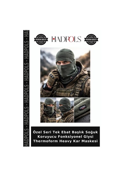 Hadpols Özel Seri Tek Ebat Başlık Soğuk Koruyucu Fonksiyonel Giysi Thermoform Heavy Kar Maskesi Diğer