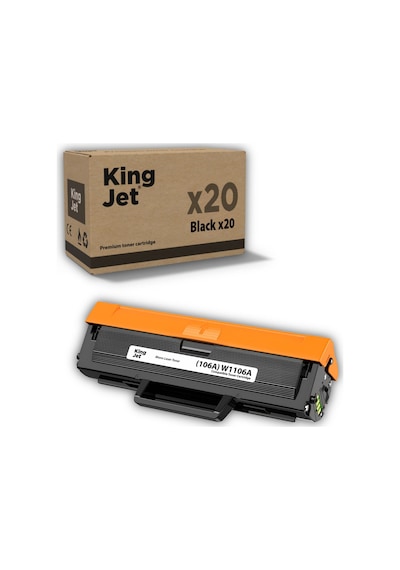 Kingjet Hp Uyumlu 106a W1106a Standart Kapasiteli 20'li Paket Çipli Uyumlu  Toneri Mfp 135w