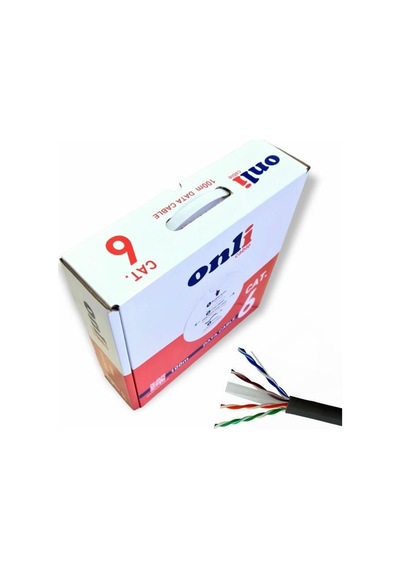 Onli 23awg Utp Cat6 Network Kablosu Siyah 100mt Yerli Üretim