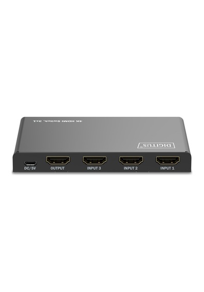 Digitus 3x1 Hdmı Switch, 4k/60hz Hdcp 2.2 Kumandalı Geçiş Kontrolü