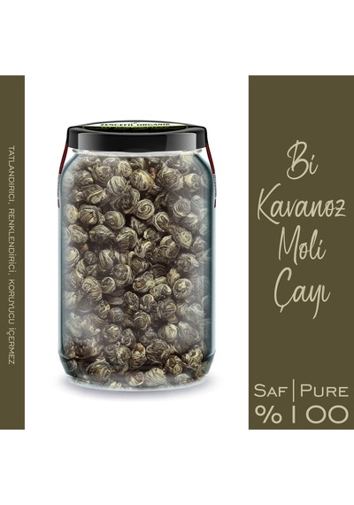 Moli Çayı Bi Kavanoz 660 Cc. Cam Kavanozda Yasemin İncisi Top Yeşilçay Moli Beyaz Çay İnci Çayı