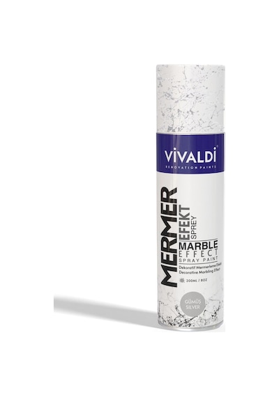 Mermer Efekt Sprey Boya 200ml Silver