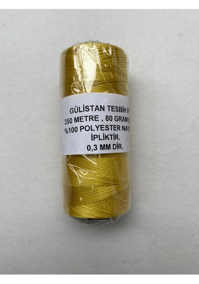 Makaralı Sarı Renk Tesbih İpi...350 Metre . 80 Gramdır