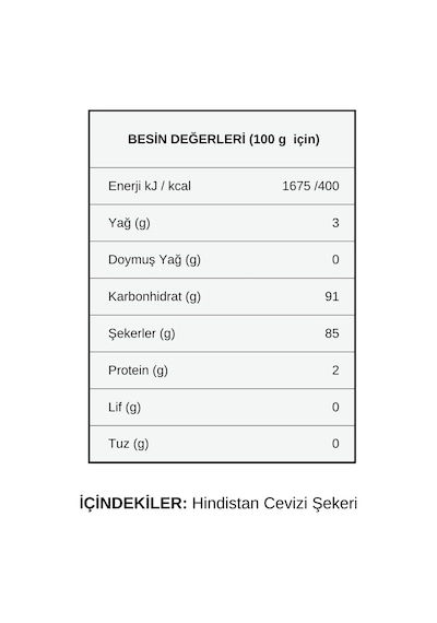 Hanzade Bitkisel Hindistan Cevizi Şekeri 500 G