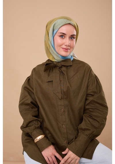 Silk Home Olinda İpek Eşarp 47005-21 Küf Yeşili, Asit, Bebe Mavi, Yağ Yeşili, Çağla