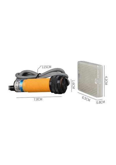 E3f-r2n2 Reflektörlü Ir Kızılötesi Mesafe Sensör Npn Nc İnfrared Optik 2 Metre Engel Cisim