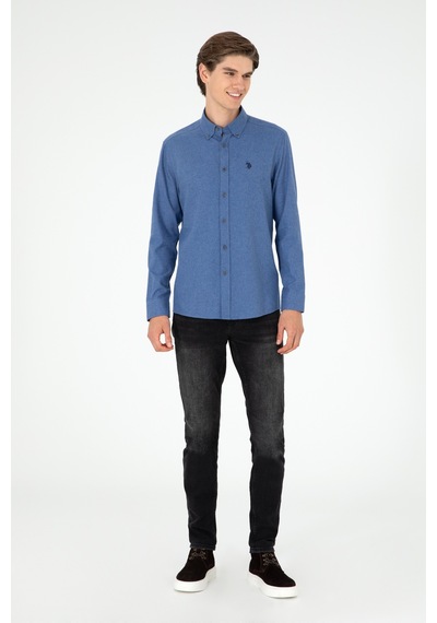 U.s. Polo Assn. Erkek İndigo Gömlek Basic 50296757-vr028 İndigo