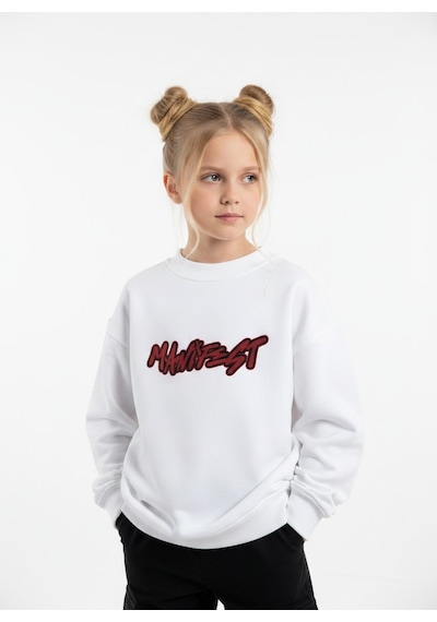 Seabubbles Manifest Mina Kız Çocuk Sweatshirt BEYAZ