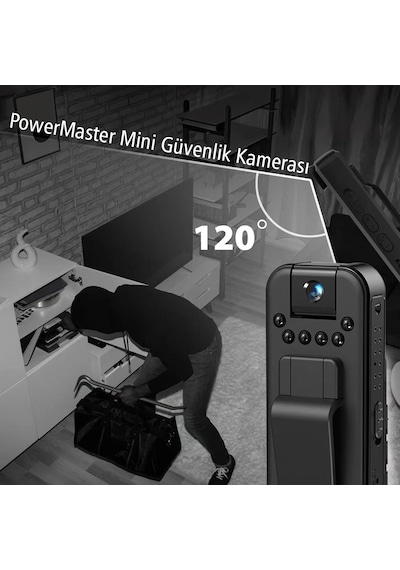 Powermaster Pm-24941 L7 Cep Vücut Tipi Güvenlik Kamerası 1080p Oynar Başlıklı Video Ve Ses Kaydedici Outdoor Kamera