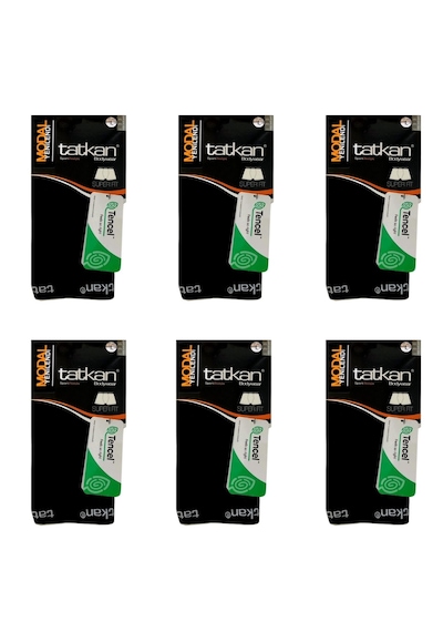 Tatkan Erkek Modal Siyah Renk Boxer 6 Adet 001