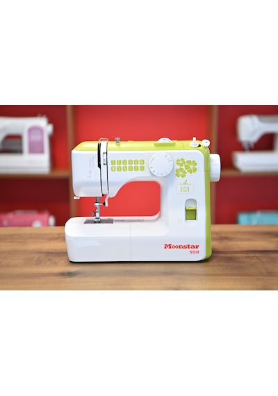 Moonstar Ev Tipi Düz Dikiş Makinesi 12 Desenli / Model 588 Yeşil