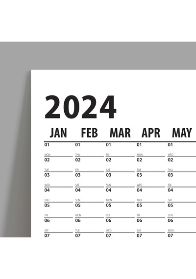 2026 Yıllık Planlayıcı Duvar Takvimi, 2026 Takvim, Büyük Duvar Takvimi, Siyah Beyaz Takvim