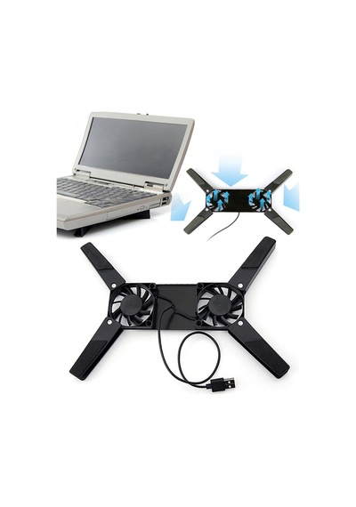 Mobee Portatif Katlanabilir Laptop Soğutucu Notebook Cooler 2 Fanlı