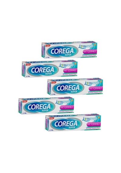 Süper Diş Protezi Yapıştırıcı Tat Içermez Krem 40 Gr 5 Kutu