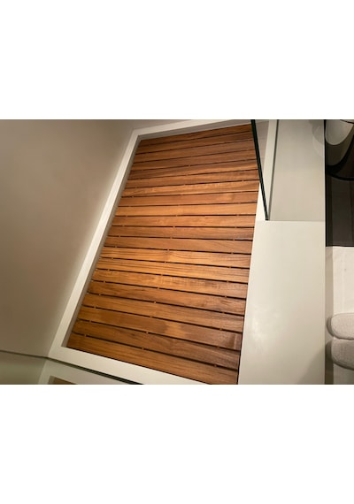 Katlanabilir Ahşap Duş Izgarası (Teak Ağacı)