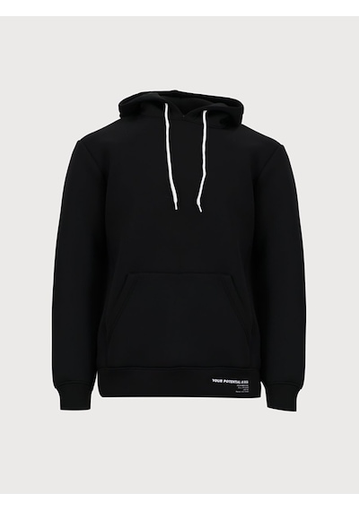 Ltb Sırtı Slogan Baskılı Kapüşonlu Erkek Sweatshirt - Siyah 011258650360069 200 Siyah