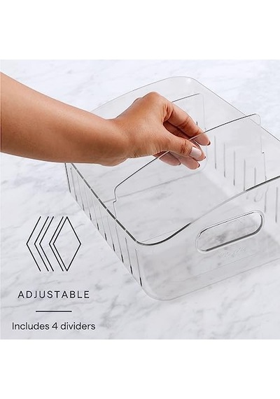 Ayrex Freezeup Dondurucu Kutusu 30.5 Cm, Bpa İçermeyen Buzdolabı Düzenleyici, Ayarlanabilir Bölücüler Diğer