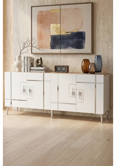 Ka1842dbs Made Konsol Ve Tv Sehpası Safirmeşe-beyaz-sılver 180cm Safirmeşe - Beyaz - Gümüş Ka1842dbs Made Konsol Ve Tv Sehpası Safirmeşe-beyaz-sılver 180cm Safirmeşe - Beyaz - Gümüş