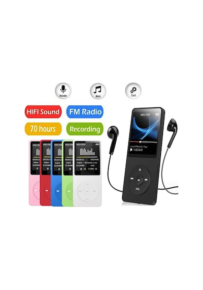 1049mp 8gb Hafıza Kartı  Ekranlı Mp3 Çalar Dahili Hoparlör Fm Radyo Bluetooth Müzik Çalar