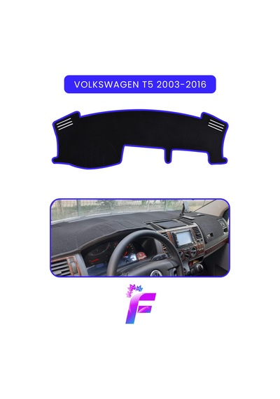 Volkswagen T5 2003-2016 Uyumlu Ön Göğüs Koruma Hızlı Ve Kolay Montaj Kaymaz Tasarım C53 Mavi